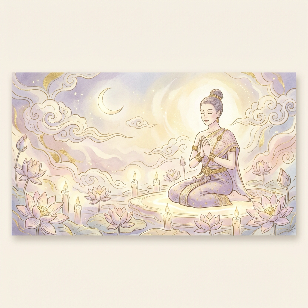 บทสวดมนต์ก่อนนอน แบบสั้น พร้อมคำแปล หลับสบาย