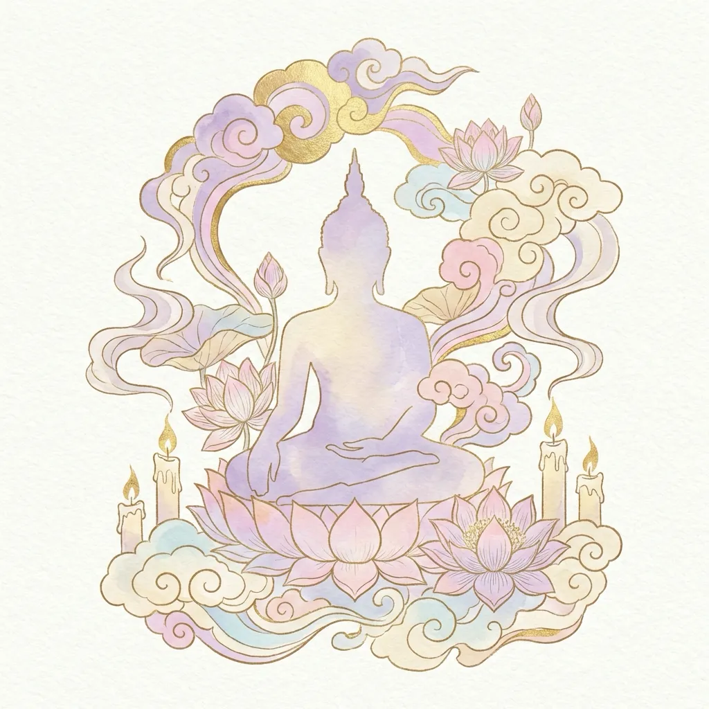 บทสวดมนต์ก่อนนอน บรรยากาศสงบ ธูปเทียน พระพุทธรูป หลับสบาย จิตใจสงบ