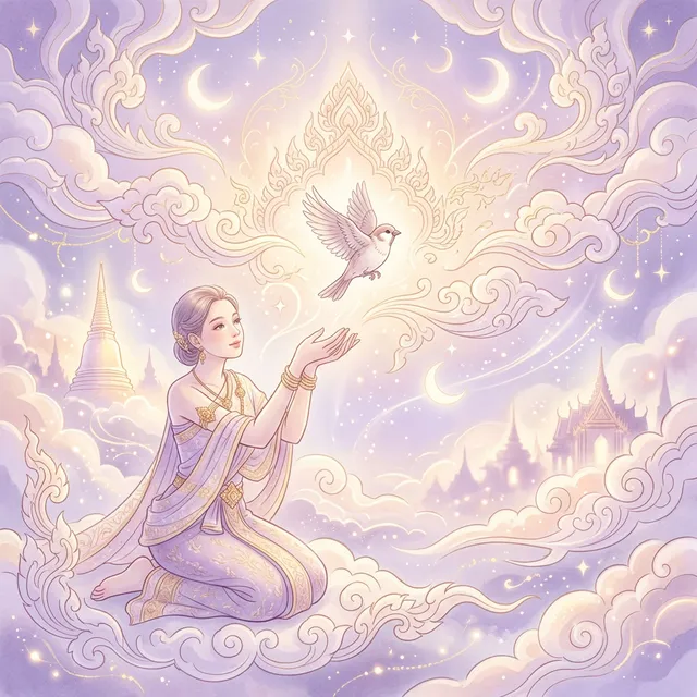 ภาพประกอบ นกตายในบ้าน หมายความว่าอย่างไร พร้อมวิธีสวดมนต์แก้เคล็ด ลางบอกเหตุ พิธีชำระล้าง สไตล์เทพนิยายไทยประยุกต์