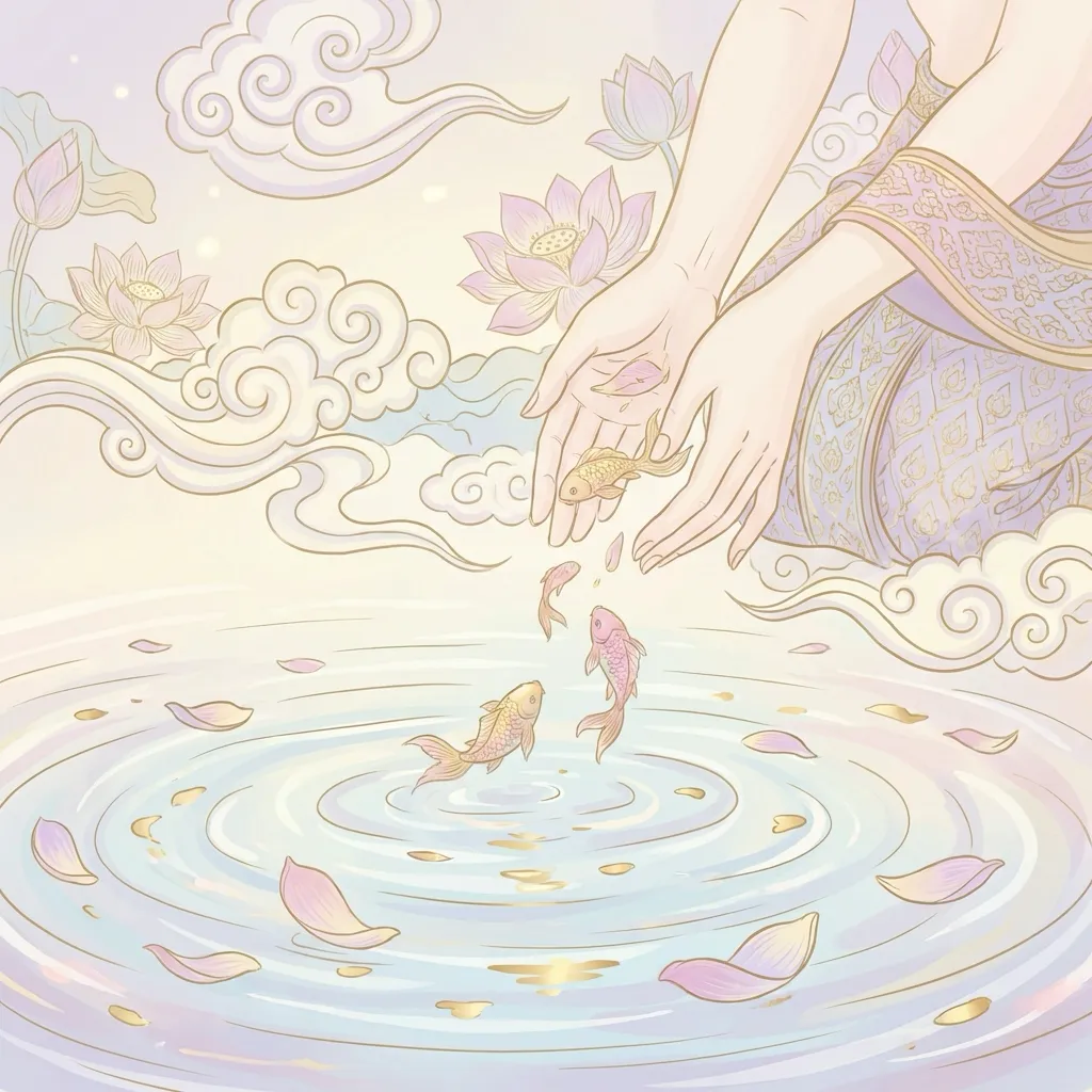 การปล่อยปลาทำบุญเพื่อเสริมสิริมงคลในวันเกิด