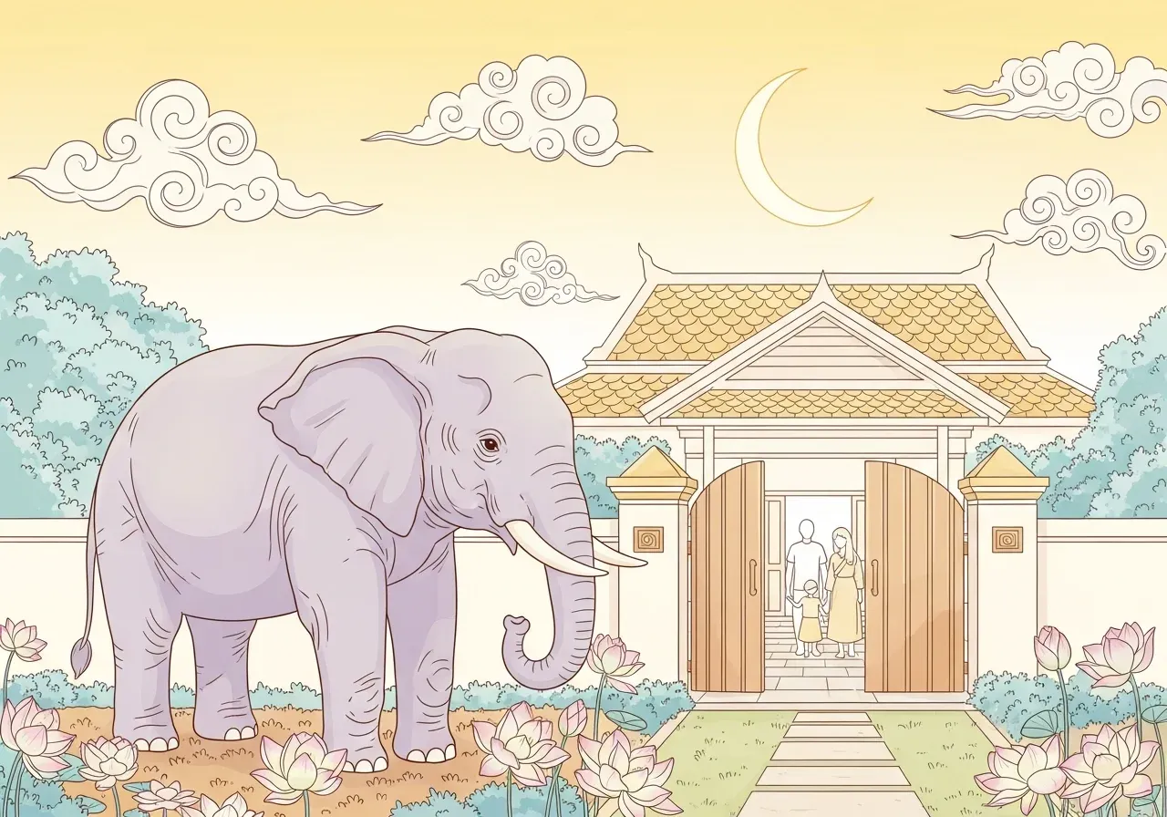 ทำนายฝันเห็นช้างเข้าบ้าน ช้างหน้าบ้าน พร้อมเลขเด็ดนำโชค