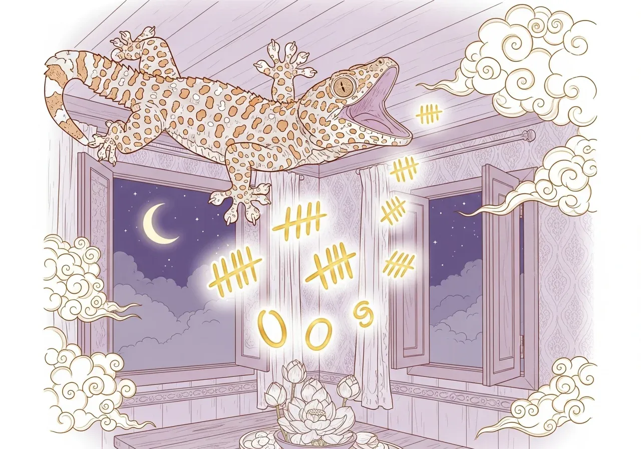 จิ้งจกทัก ตุ๊กแกร้อง ความหมายตามทิศทางและเวลา พร้อมเลขเด็ด