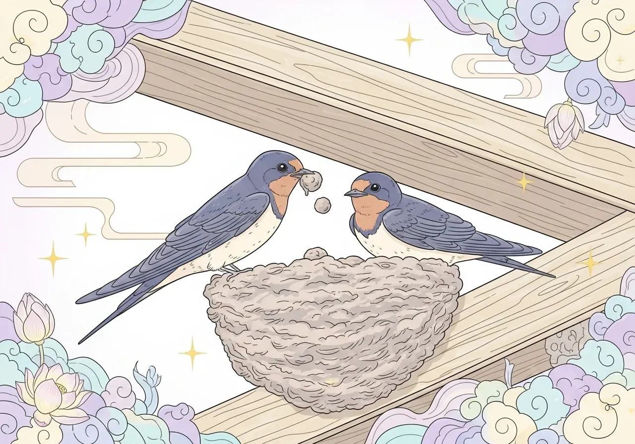 นกนางแอ่นมาทำรังที่ชายคาบ้าน ตู้เซฟมีชีวิต ฮวงจุ้ย ความหมายตามตำแหน่ง